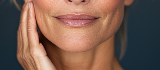 Closeup of lower face area of a model