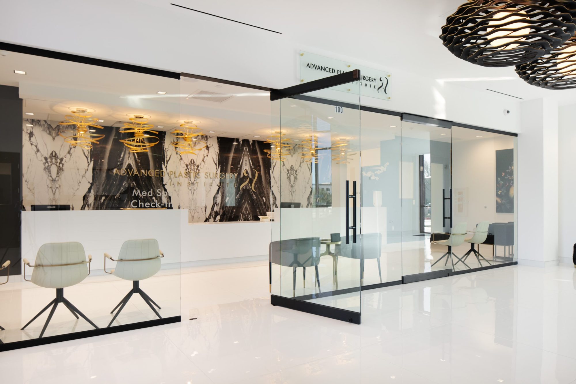 Interior view of the Advanced Plastic Surgery Institute lobby