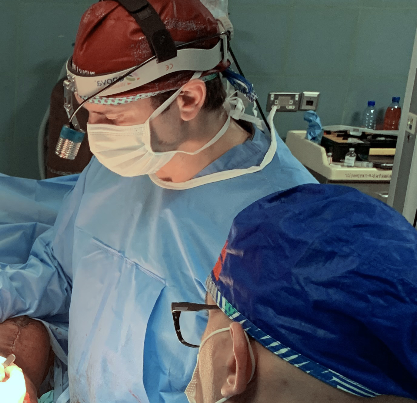 Dr. Josh Olson performing a cosmetic procedure