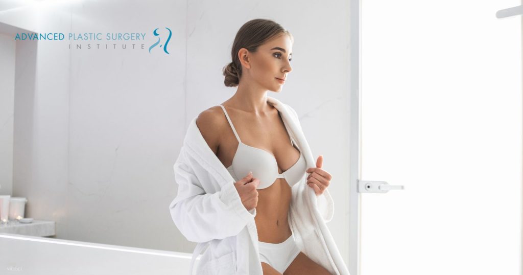 Woman after a mommy makeover. (Model)